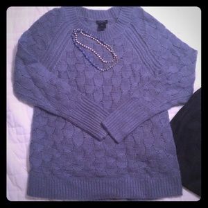 Cozy Ann Taylor Cable knit Sweater sz M
